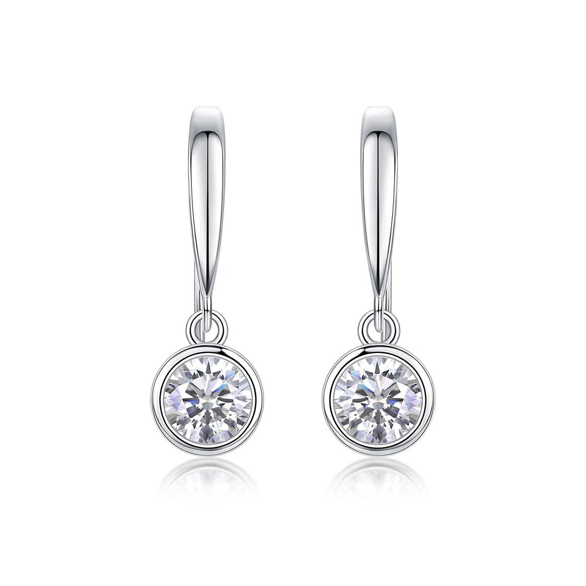 0.5ct Moissanite Stud Earrings | S925 Silver | 5mm VVS1 D-Color Round | GRA Certified | Charmsolo
