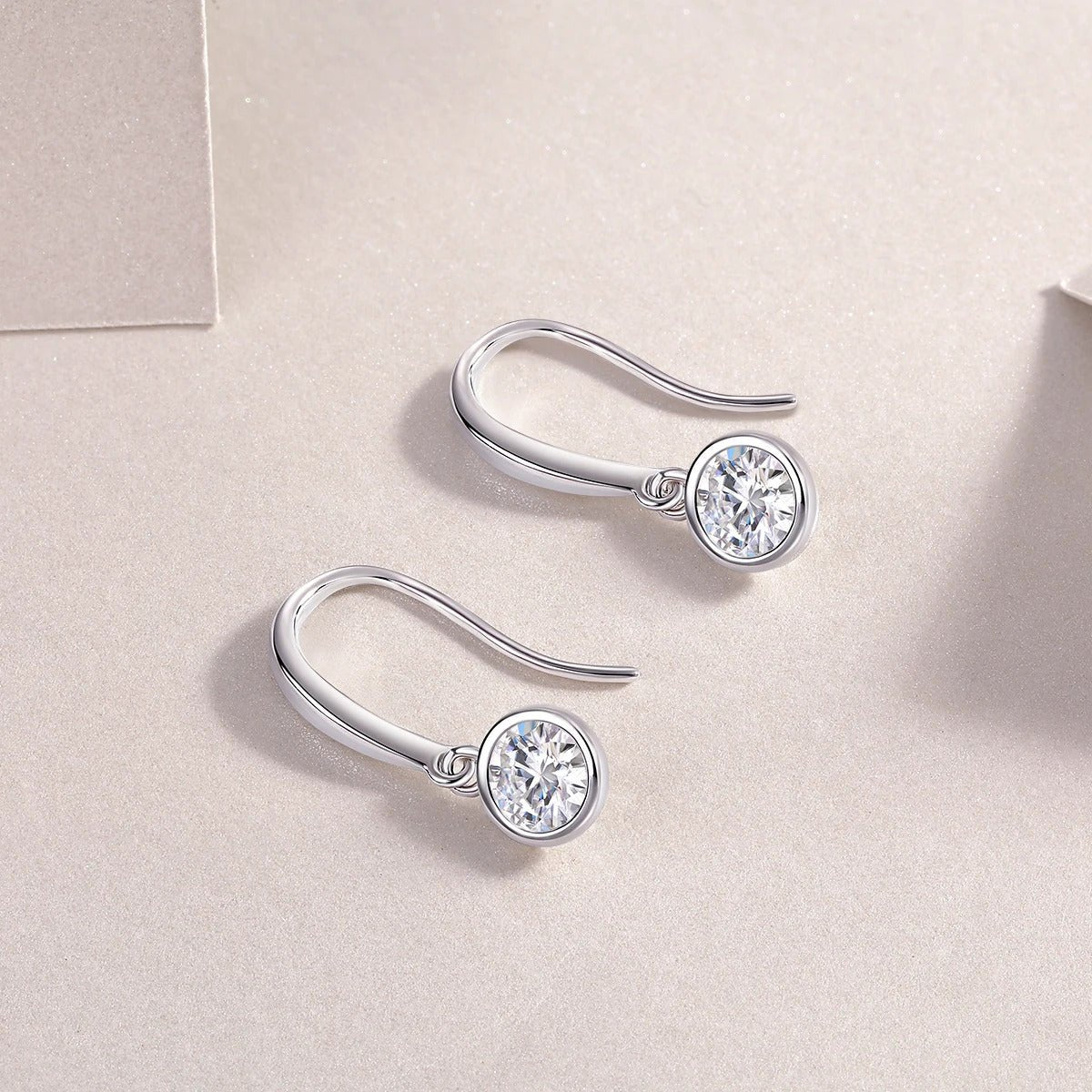 0.5ct Moissanite Stud Earrings | S925 Silver | 5mm VVS1 D-Color Round | GRA Certified | Charmsolo