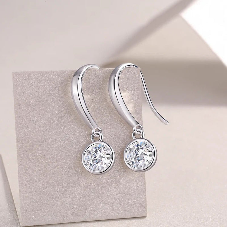 0.5ct Moissanite Stud Earrings | S925 Silver | 5mm VVS1 D-Color Round | GRA Certified | Charmsolo