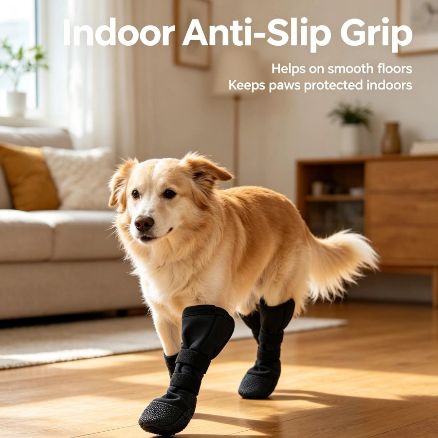 Long Cuff Dog Anti‑Slip Protective Boot, Polyester Boot for Senior Injured Dogs Prevent Paw Licking