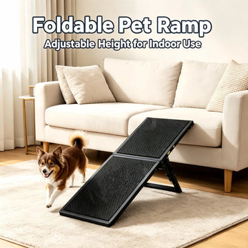 Foldable Pet Stairs Soft Oxford Foam Steps for Senior Dogs