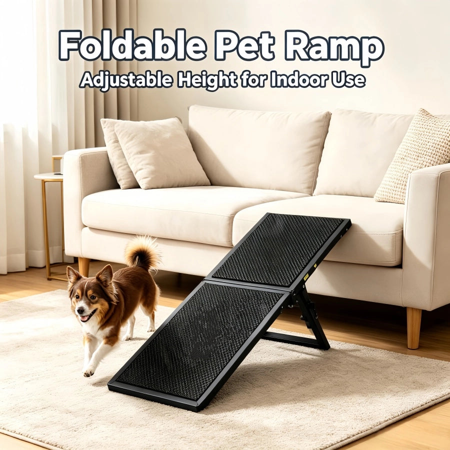 Foldable Pet Stairs Soft Oxford Foam Steps for Senior Dogs