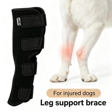 Dog Leg Support Brace Neoprene Black S‑XL For Sprain Arthritis Post‑Surgery Recovery