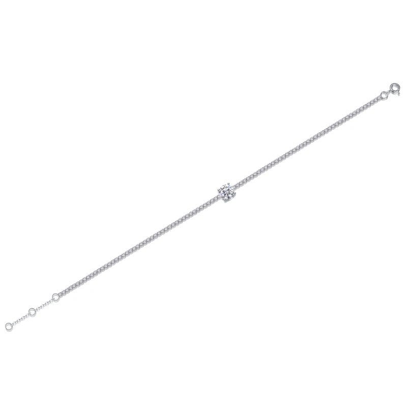 1Ct Moissanite Pendant Bracelet | S925 Silver 18K Gold Plated | Hypoallergenic | Charmsolo