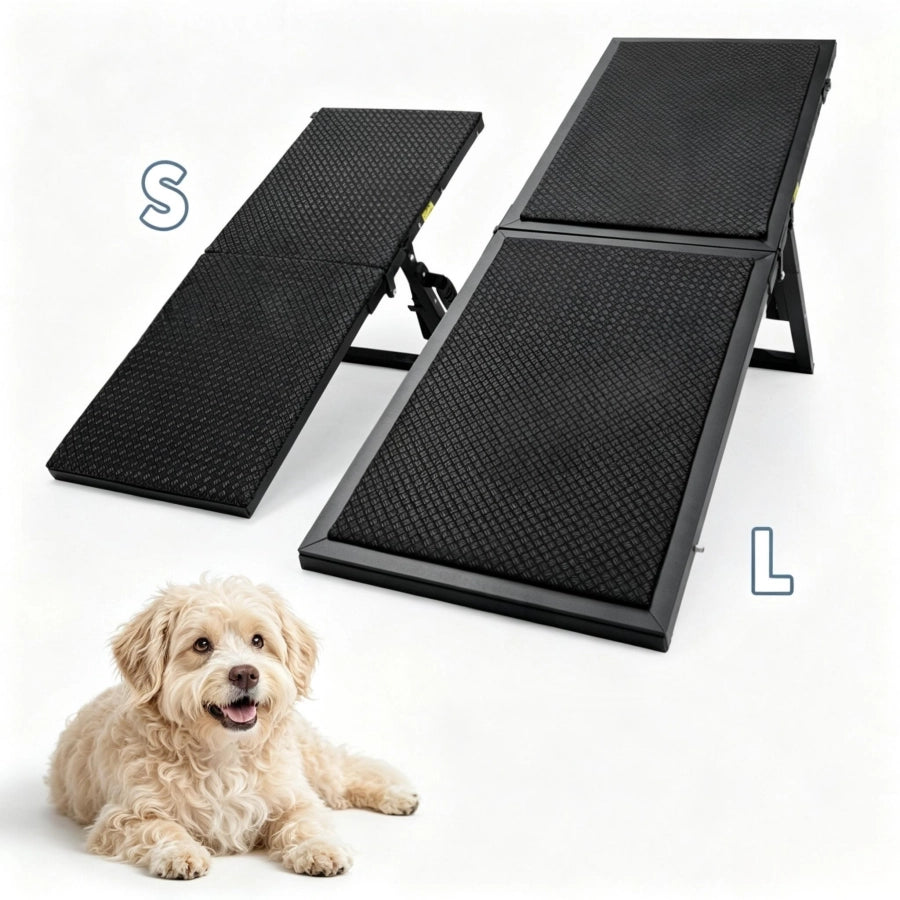 Foldable Pet Stairs Soft Oxford Foam Steps for Senior Dogs