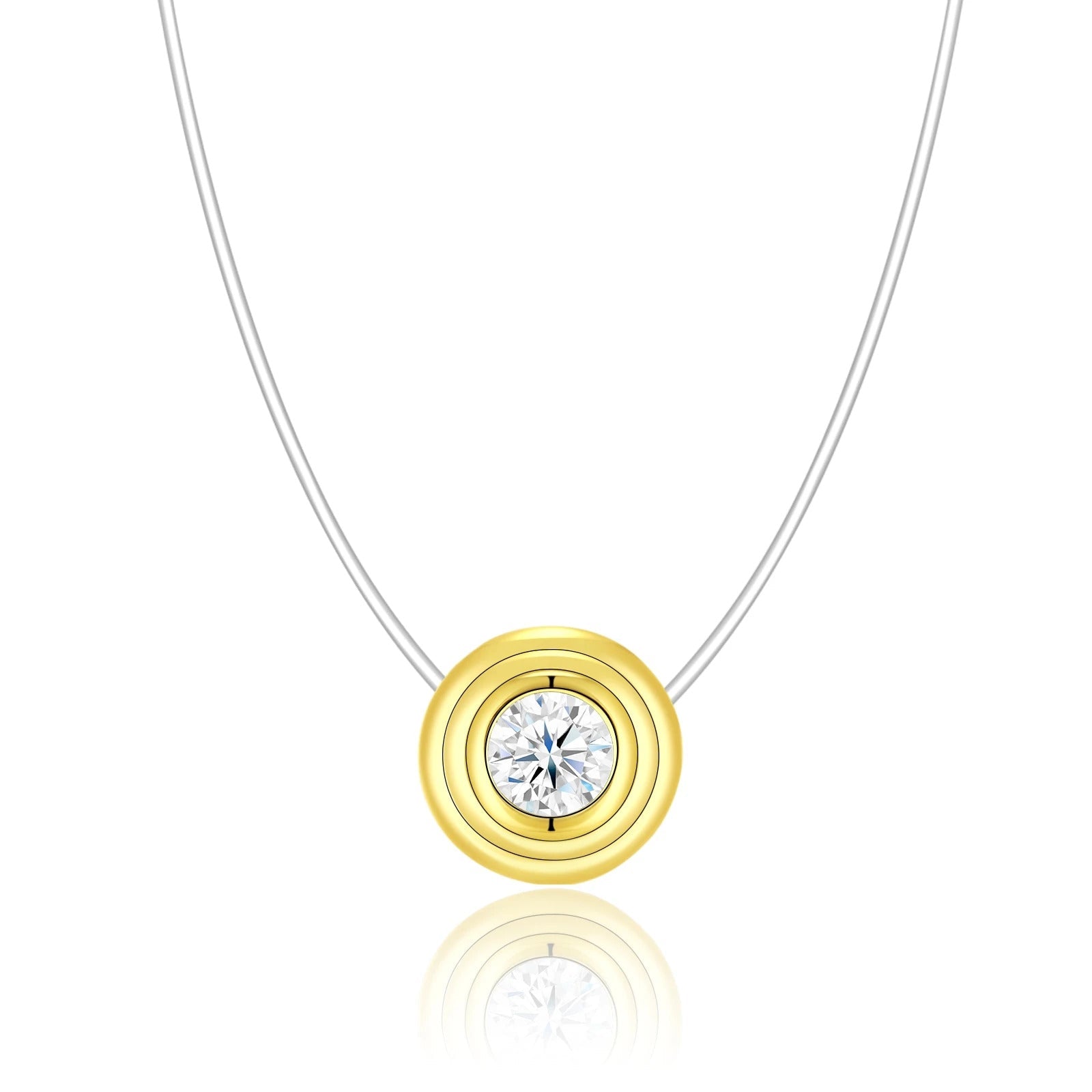 4mm Moissanite Italian Matte Clavicle Necklace | S925 Silver 18K Gold Plated | VVS1 D-Color | Affordable Luxury | Charmsolo