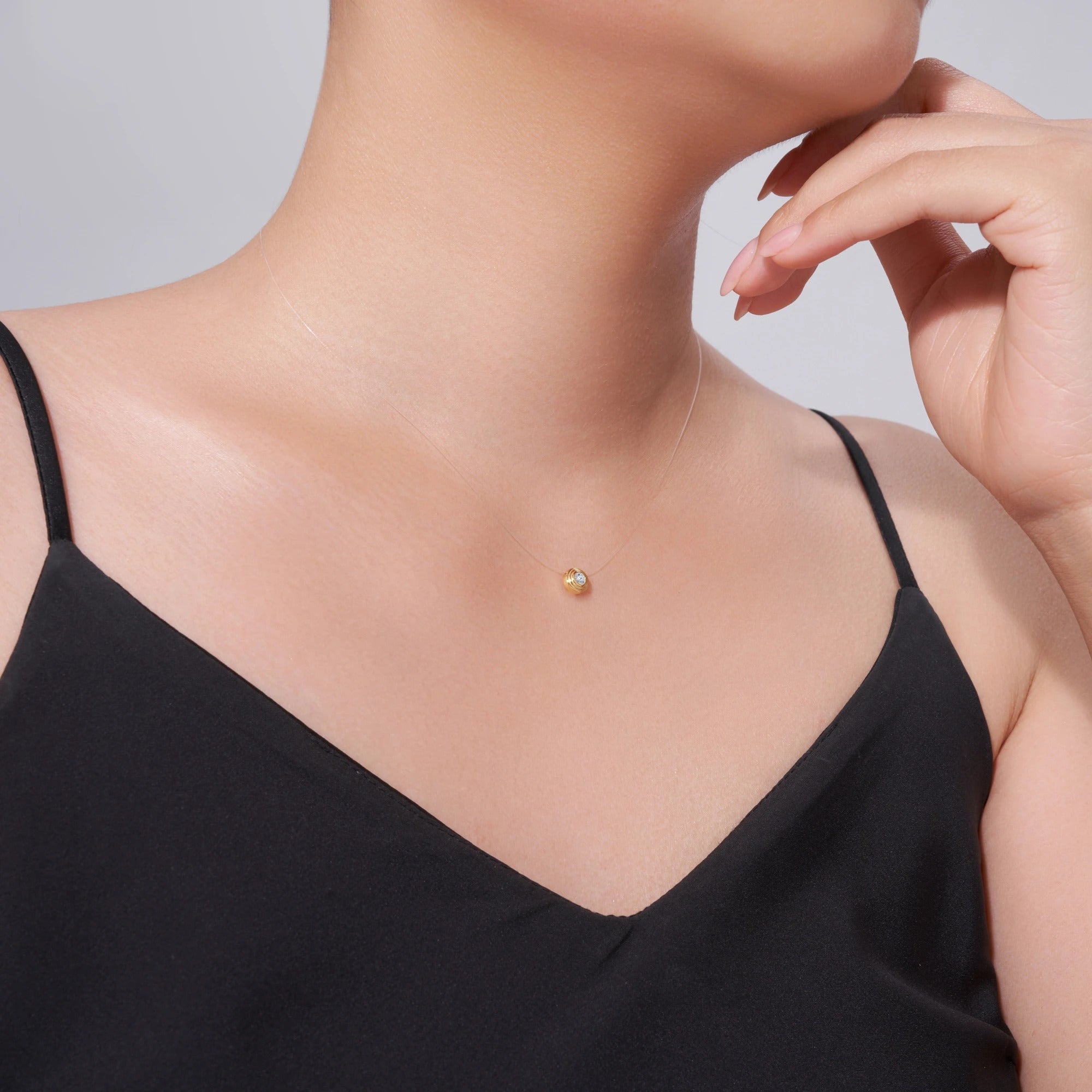 4mm Moissanite Italian Matte Clavicle Necklace | S925 Silver 18K Gold Plated | VVS1 D-Color | Affordable Luxury | Charmsolo