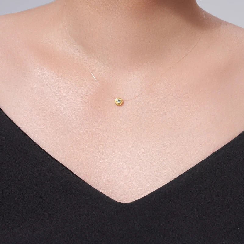 4mm Moissanite Italian Matte Clavicle Necklace | S925 Silver 18K Gold Plated | VVS1 D-Color | Affordable Luxury | Charmsolo
