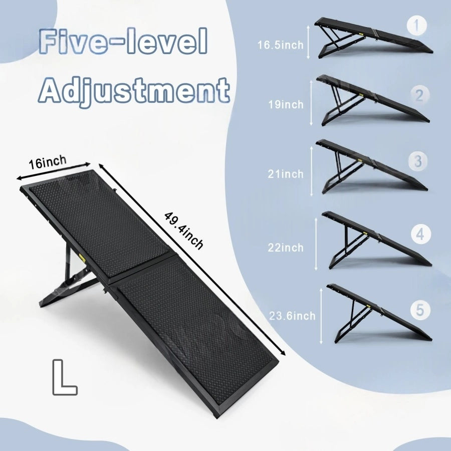 Foldable Pet Stairs Soft Oxford Foam Steps for Senior Dogs