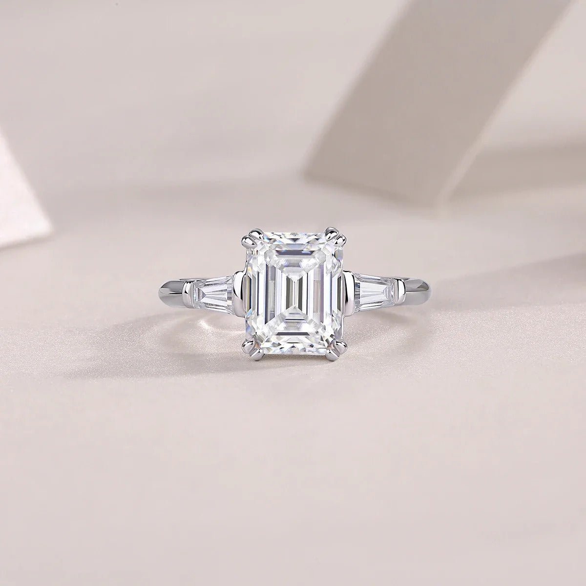 7×9mm Octagon Moissanite Starry Mirror Ring | S925 Silver 18K Gold Plated | VVS1 D-Color Perfect Cut | GRA Certified | Charmsolo