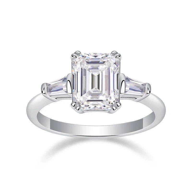 7×9mm Octagon Moissanite Starry Mirror Ring | S925 Silver 18K Gold Plated | VVS1 D-Color Perfect Cut | GRA Certified | Charmsolo
