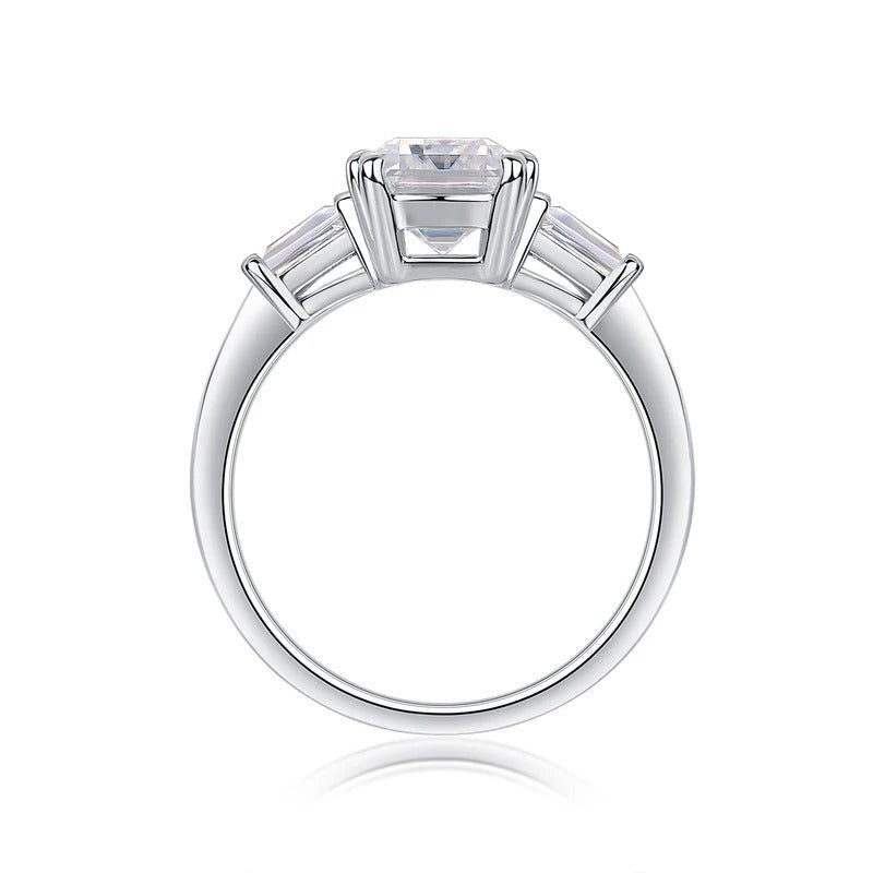 7×9mm Octagon Moissanite Starry Mirror Ring | S925 Silver 18K Gold Plated | VVS1 D-Color Perfect Cut | GRA Certified | Charmsolo