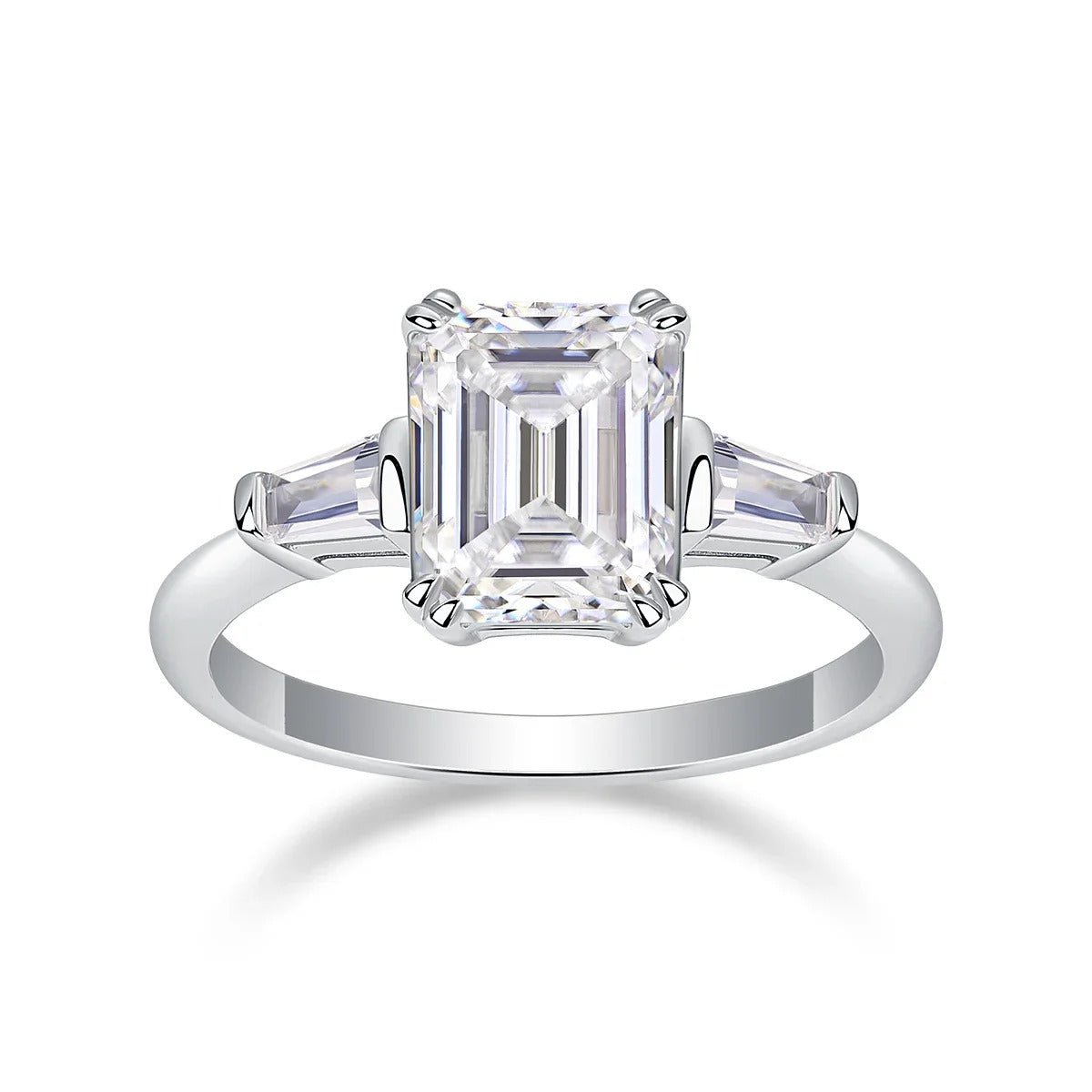 7×9mm Octagon Moissanite Starry Mirror Ring | S925 Silver 18K Gold Plated | VVS1 D-Color Perfect Cut | GRA Certified | Charmsolo