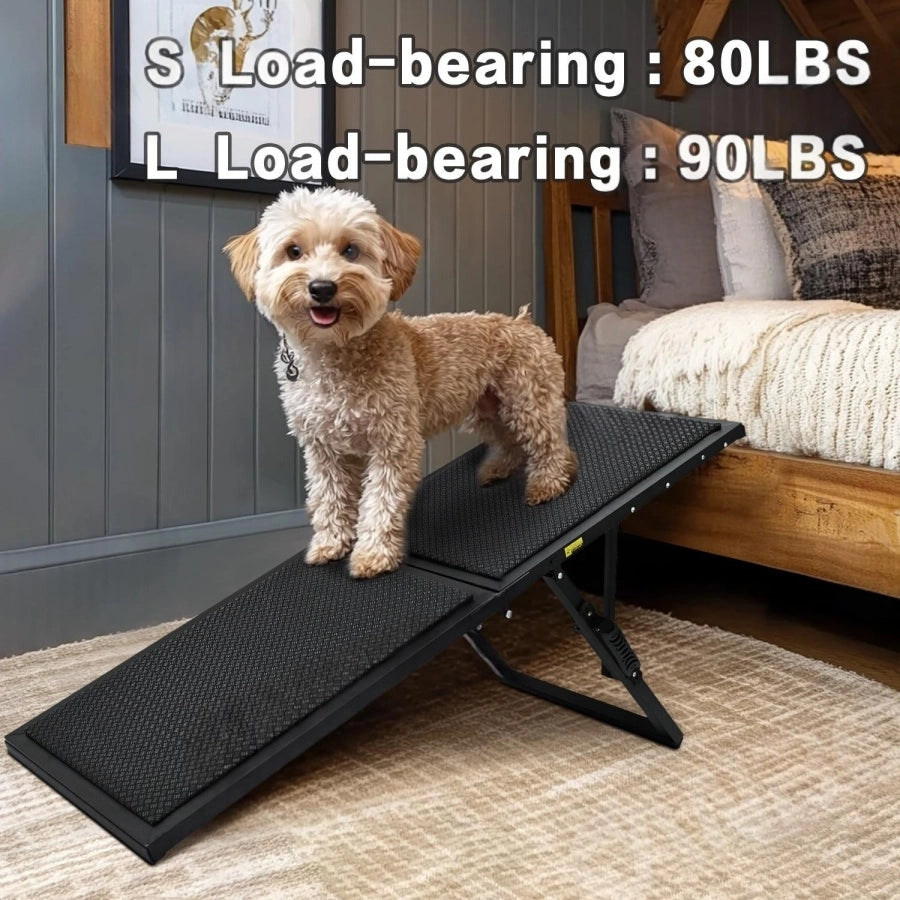 Foldable Pet Stairs Soft Oxford Foam Steps for Senior Dogs