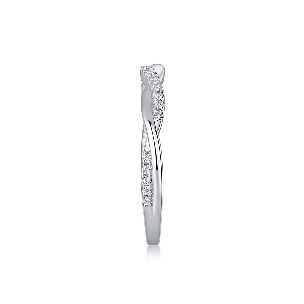 Moissanite Ring Set 2pcs 925 Silver – 1ct VVS1 D Color 18K White Gold Wedding Eternity Band