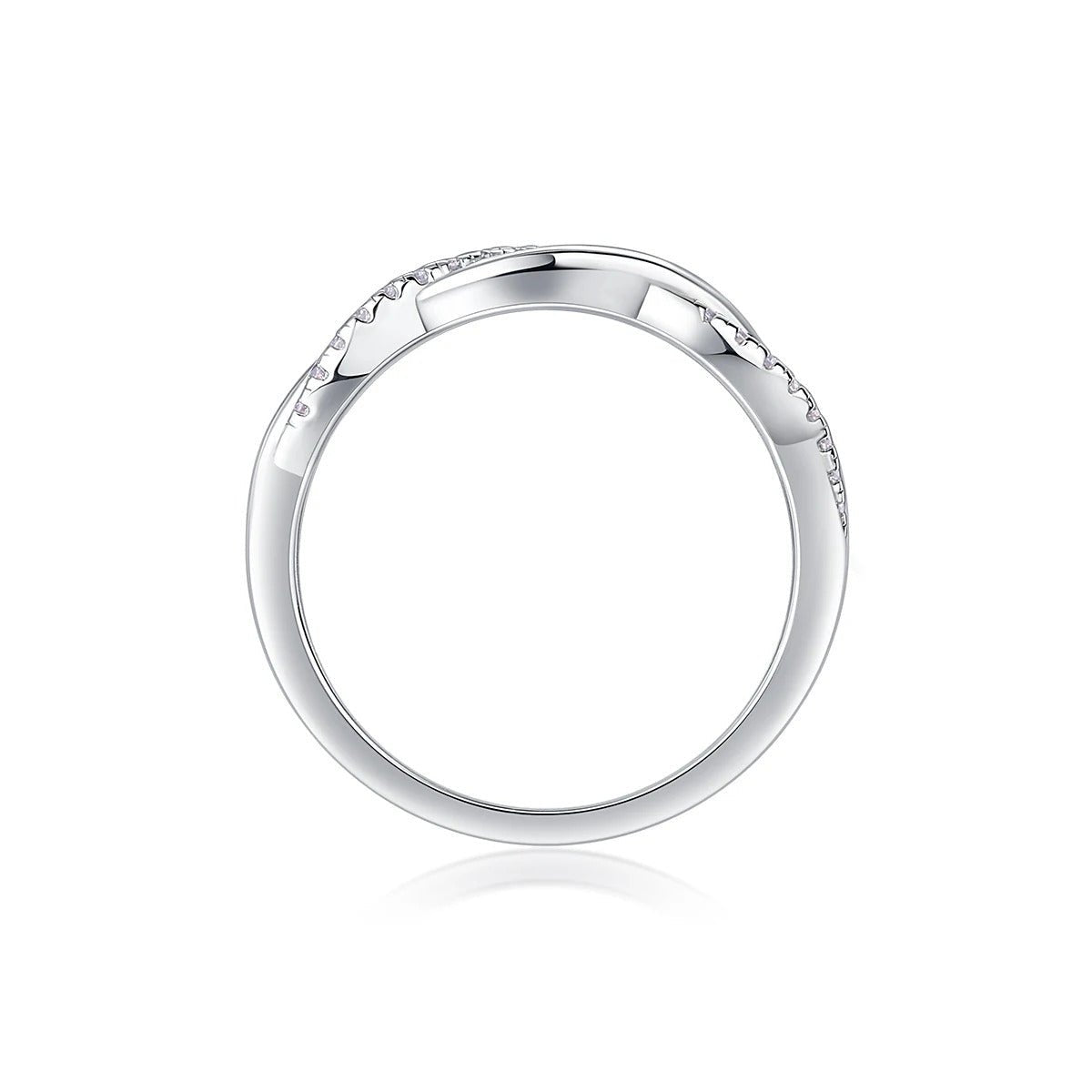 Moissanite Ring Set 2pcs 925 Silver – 1ct VVS1 D Color 18K White Gold Wedding Eternity Band