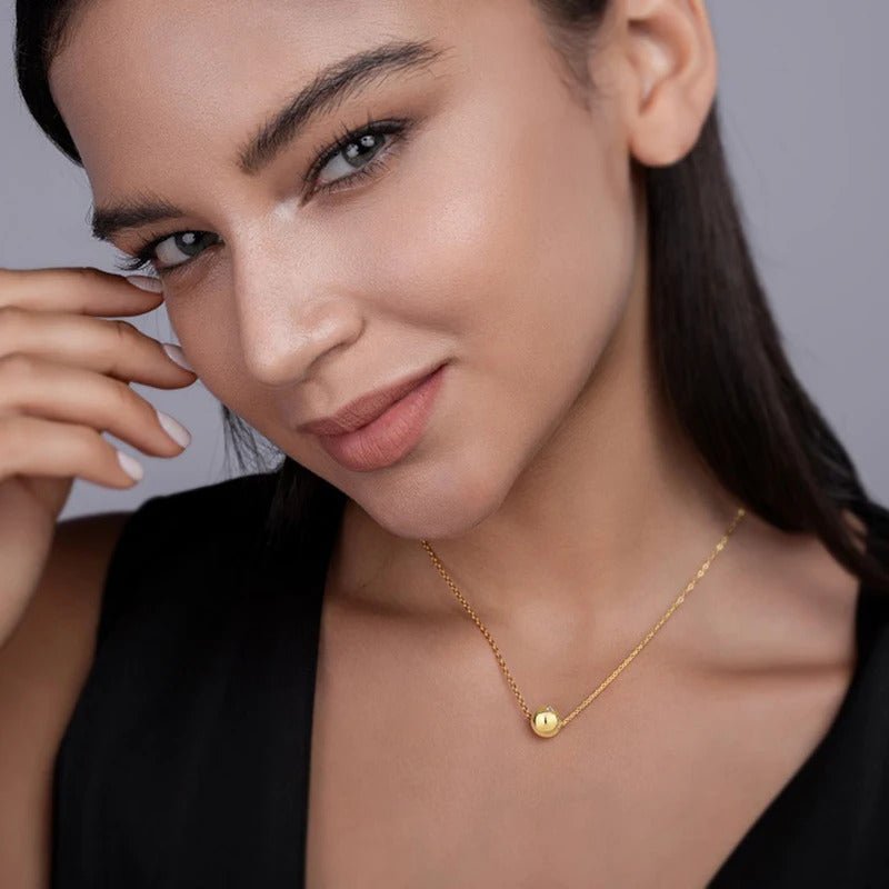 Moissanite Geometric Pendant Necklace 925 Silver 18K Gold – Sparkling O-Chain
