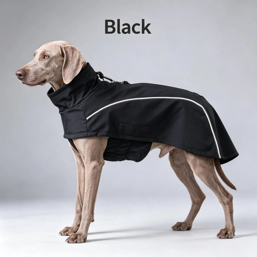 PD10062 Waterproof Windproof Polyester Dog Winter Coat Adjustable Outdoor Jacket For Large Dogs