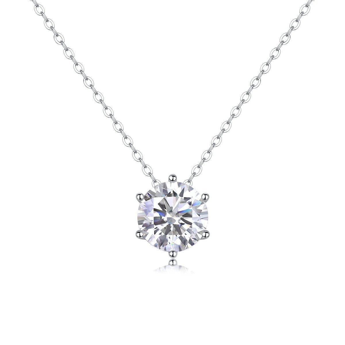 Beating Heart Moissanite Pendant Necklace | S925 Silver 18K Gold Plated | 1/2/3ct VVS1 D-Color | Princess Series | GRA Certified | Charmsolo