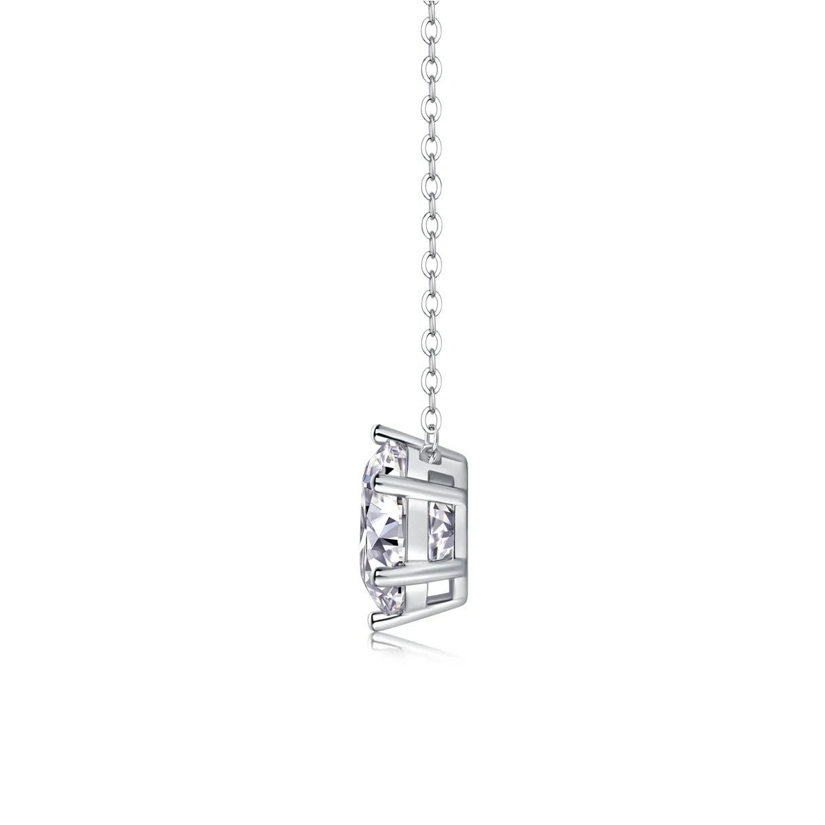 Beating Heart Moissanite Pendant Necklace | S925 Silver 18K Gold Plated | 1/2/3ct VVS1 D-Color | Princess Series | GRA Certified | Charmsolo
