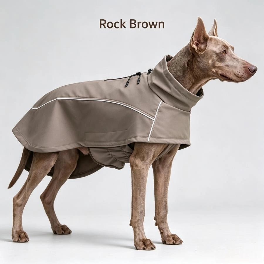 PD10062 Waterproof Windproof Polyester Dog Winter Coat Adjustable Outdoor Jacket For Large Dogs