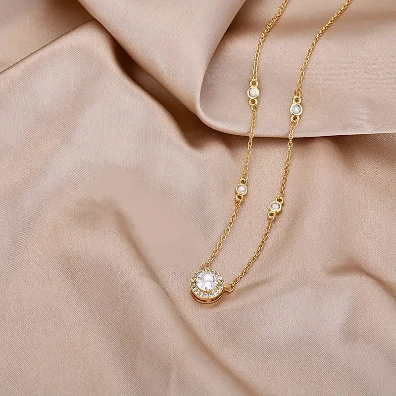 Charmsolo 1–3 Carat Moissanite Pendant Necklace | S925 Silver Beaded Chain | D Color VVS1 | Mother's Day Fine Jewellery