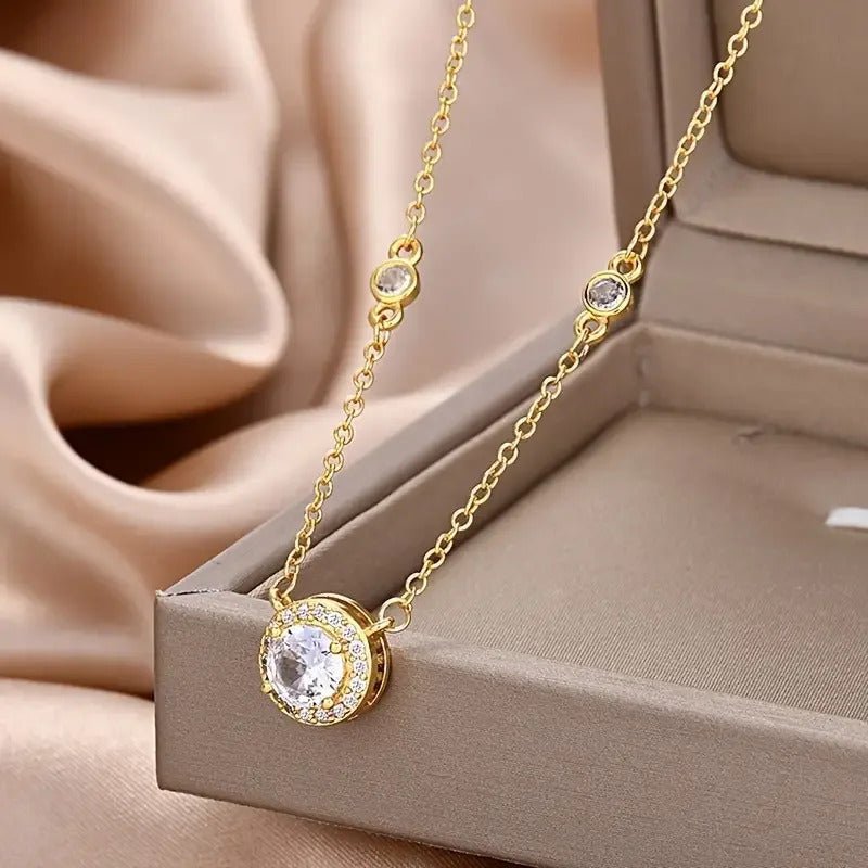 Charmsolo 1–3 Carat Moissanite Pendant Necklace | S925 Silver Beaded Chain | D Color VVS1 | Mother's Day Fine Jewellery