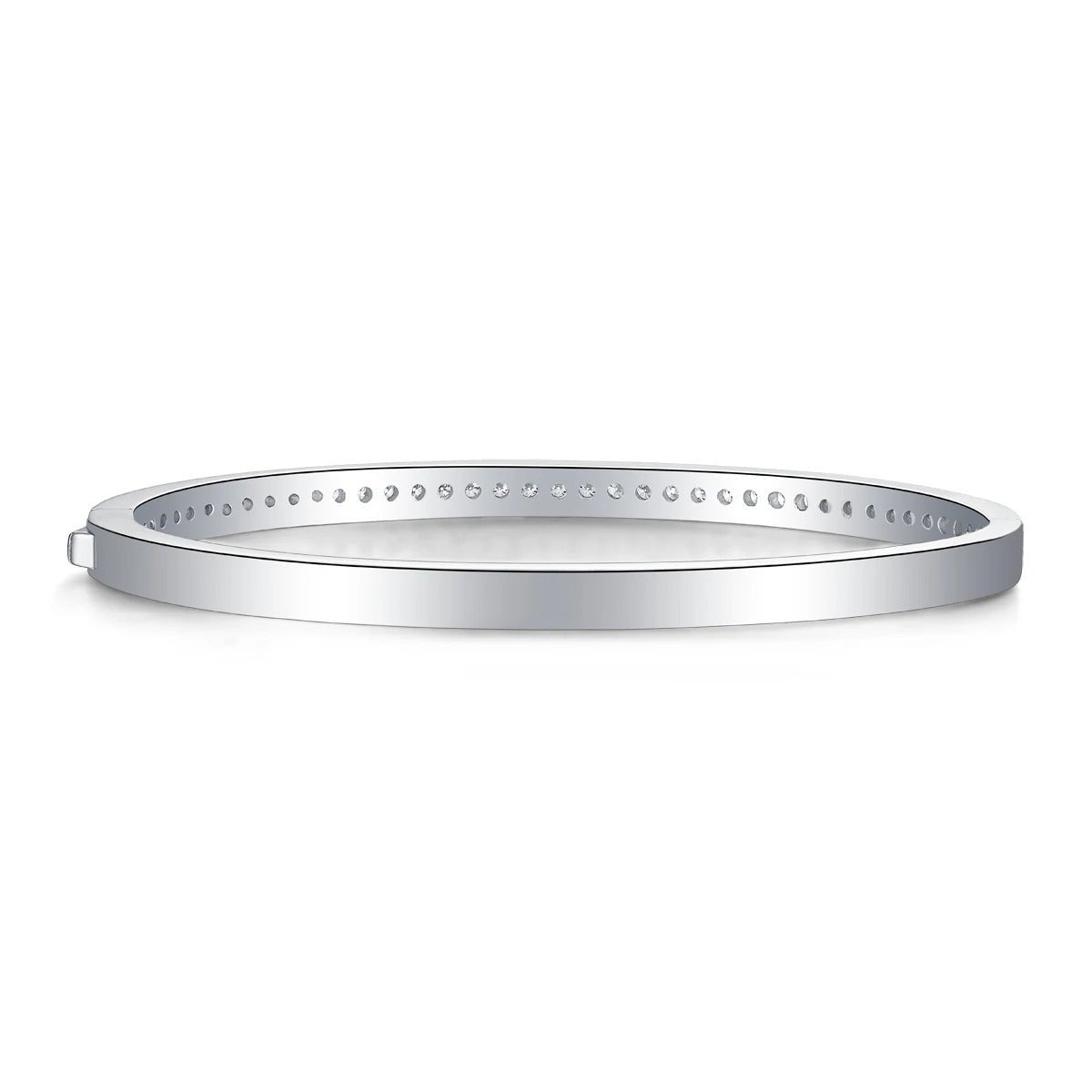 Charmsolo 1.18Ct Moissanite Full Eternity Bangle | S925 Silver 18K White Gold Plated | VVS1 D Color 8H8A Cut GRA Certified | B12852