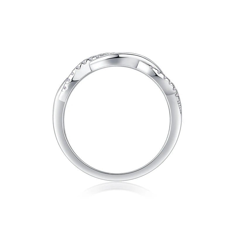 Charmsolo 1.5mm Moissanite Eternity Band | S925 Silver Full Eternity Ring | VVS1 D Color | Fine Jewellery Gift