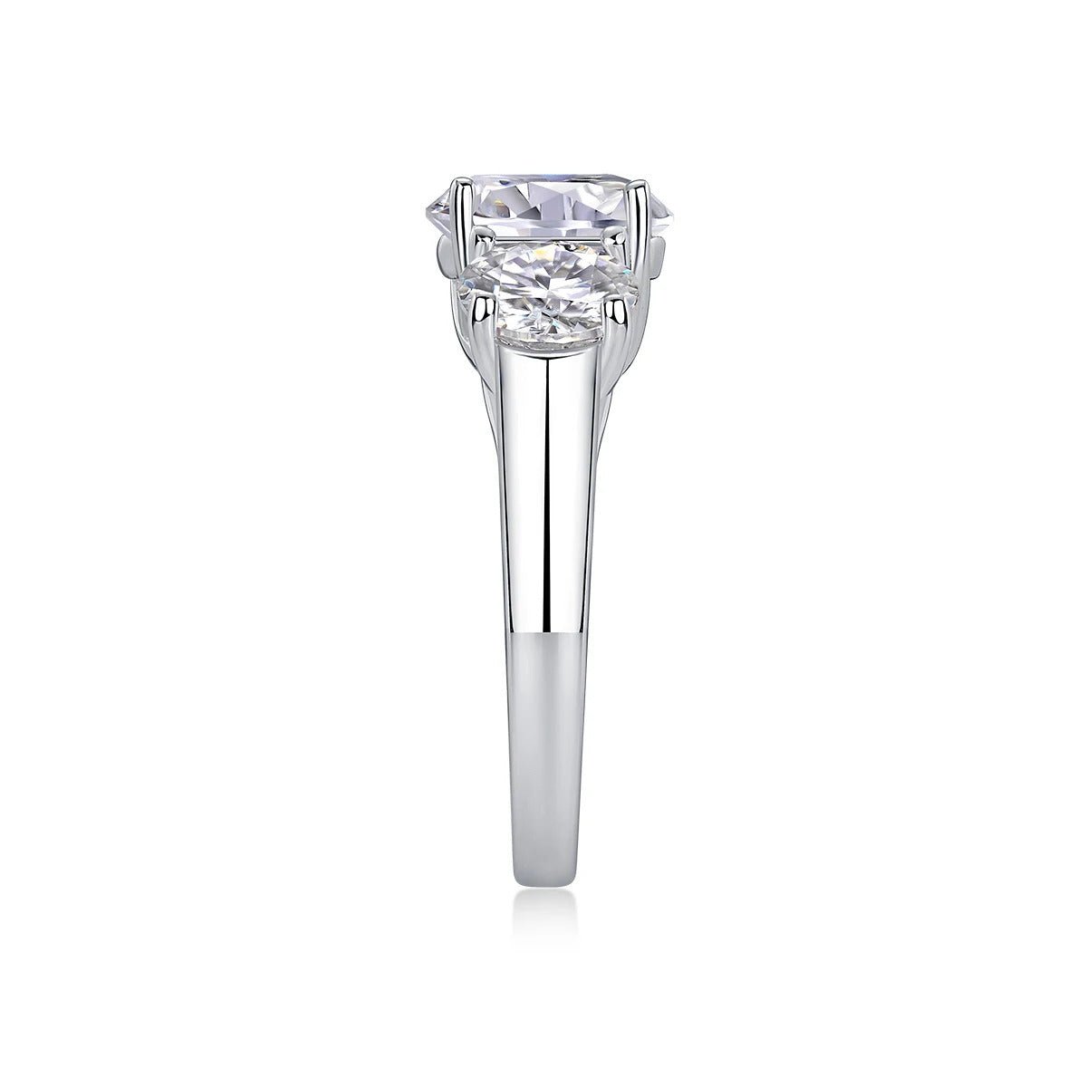 Charmsolo 3CT Moissanite Ring | 925 Sterling Silver | VVS1 D Color | Prong Setting
