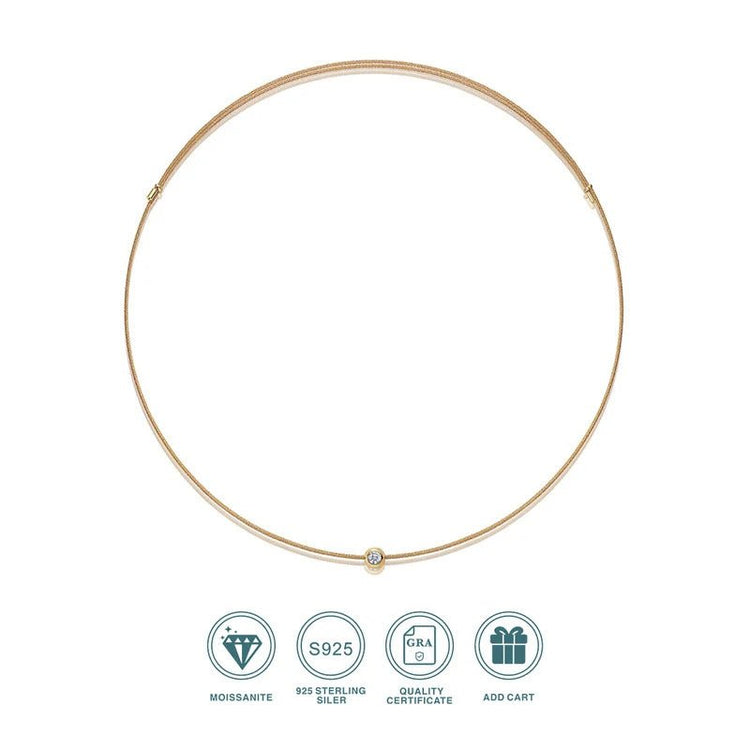 Charmsolo 925 Sterling Silver Moissanite Zodiac Year Necklace | VVS1 D Color 0.3ct | N15559