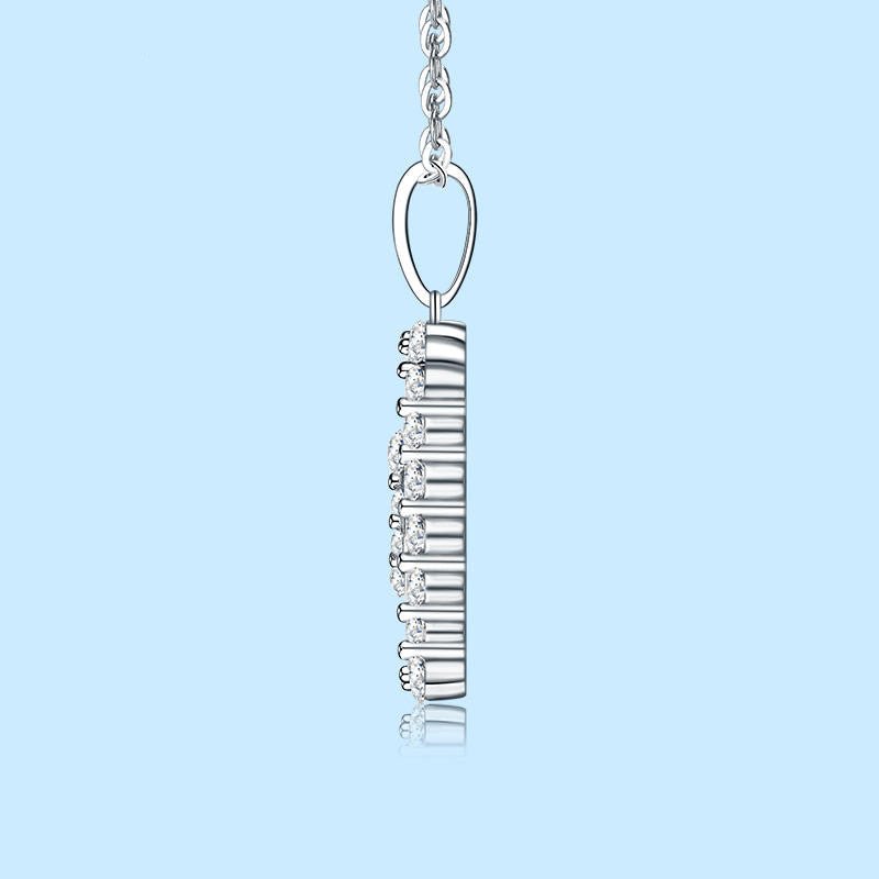 Charmsolo Baby's Breath Moissanite Necklace | S925 Silver VVS1 D Color Floral Pendant | GRA Certified