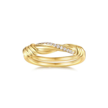 Charmsolo Moissanite Checkered Vine Band Ring | S925 Silver 18K White Gold Plated | VVS1 D Color GRA Certified | R15514