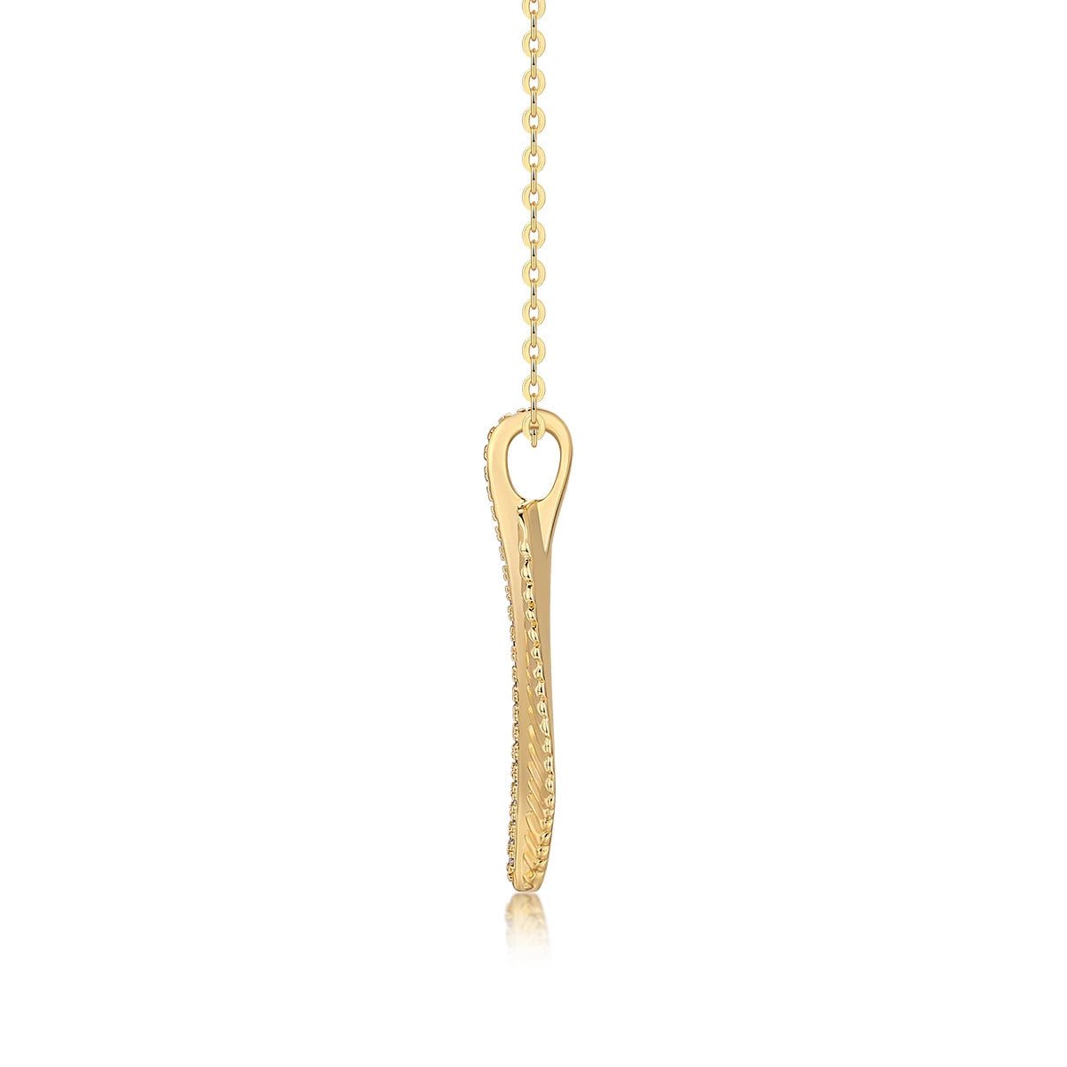 Charmsolo Moissanite Feather Leaf Pendant Necklace | S925 Silver 18K Gold Plated | VVS1 D Color 42-Stone Snake Chain | P15544