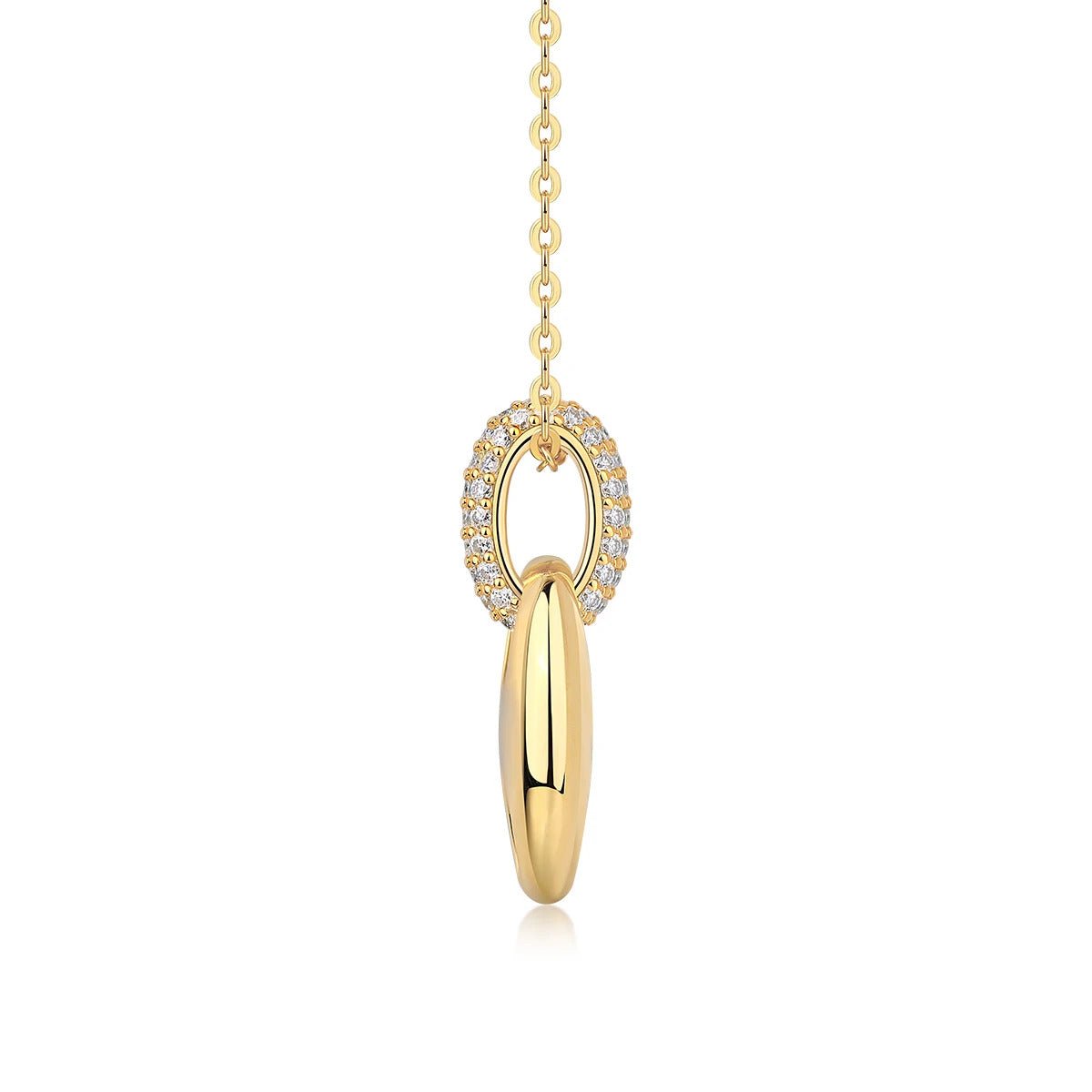 Charmsolo Moissanite Geometric Pendant Necklace | S925 Silver 18K Gold Plated | VVS1 D Color 62-Stone Cross Chain | P15110