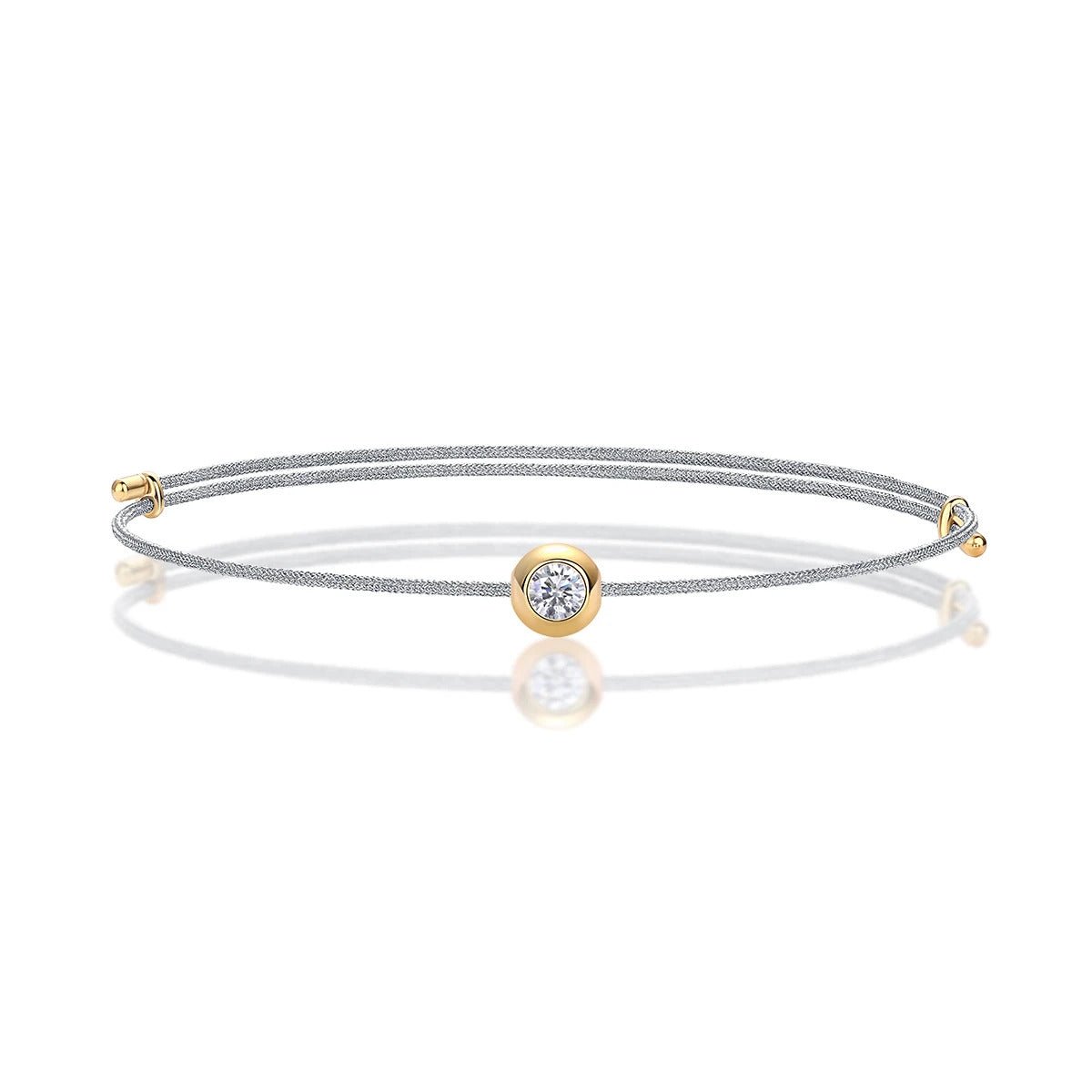 Charmsolo Moissanite Inlay Bracelet | 925 Sterling Silver | 6 Colors