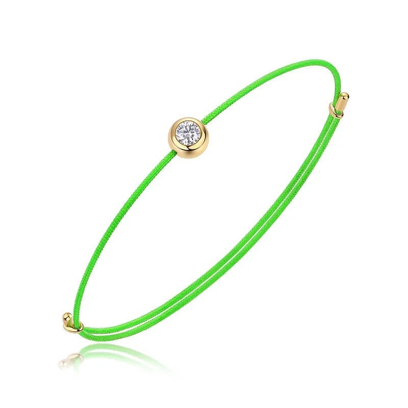 Charmsolo Moissanite Inlay Bracelet | 925 Sterling Silver | 6 Colors