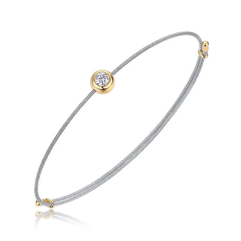 Charmsolo Moissanite Inlay Bracelet | 925 Sterling Silver | 6 Colors