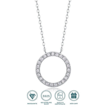 Moissanite Multi-Layer Geometric Cross Chain Necklace 925 Silver – 23 Stones | Charmsolo