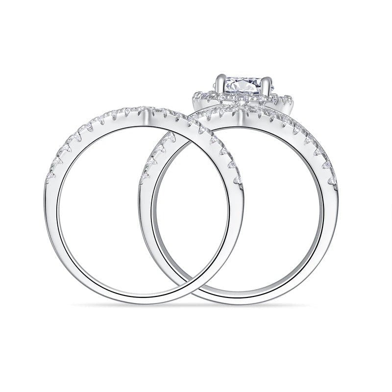 Moissanite Heart Ring 925 Silver – 1ct D Color VVS1 GRA Certified | Charmsolo