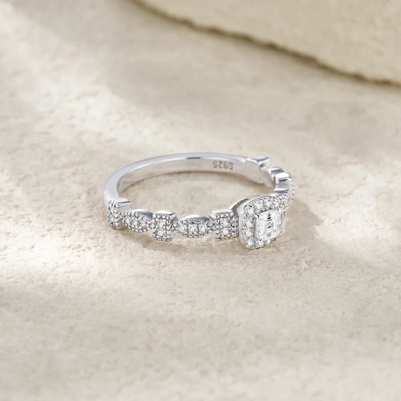 Cushion Cut Moissanite Halo Ring | S925 Silver | CZ Halo | Dual Certified | Affordable Luxury | Charmsolo