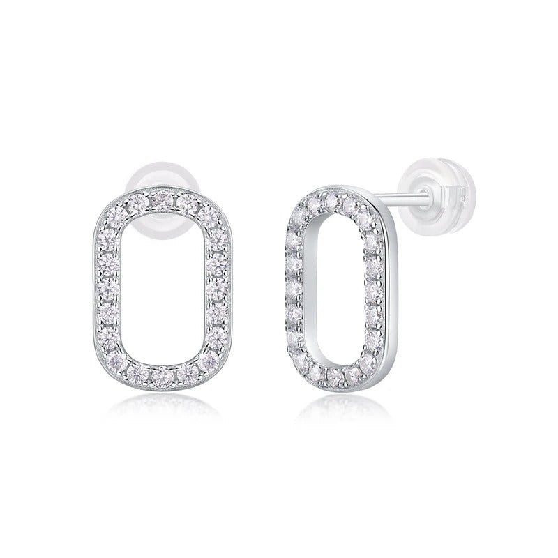 Icy Flower Moissanite Stud Earrings | S925 Silver 18K Gold Plated | 4 VVS1 D-Color Stones | GRA Certified | Charmsolo