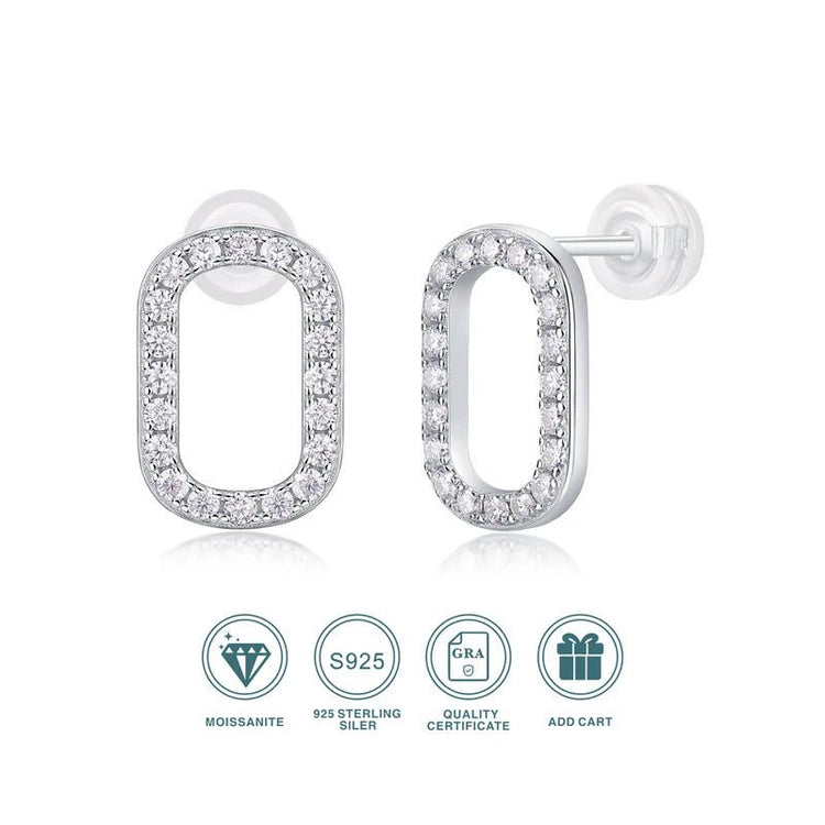 Icy Flower Moissanite Stud Earrings | S925 Silver 18K Gold Plated | 4 VVS1 D-Color Stones | GRA Certified | Charmsolo