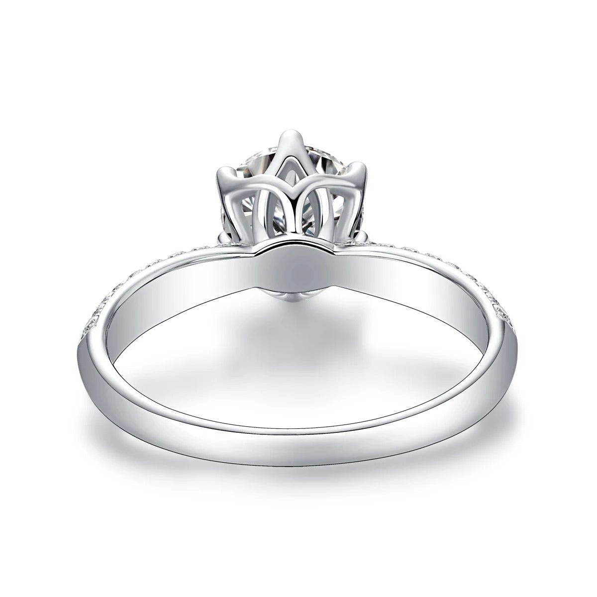 Moissanite Adjustable Ring 925 Silver – 0.5ct & 1ct VVS1 D Color GRA | Charmsolo