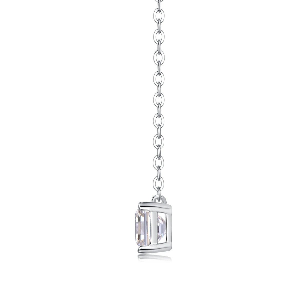 Moissanite Cross Chain Pendant Necklace | S925 Silver 18K Gold Plated | 5.5mm VVS1 D-Color | Hypoallergenic