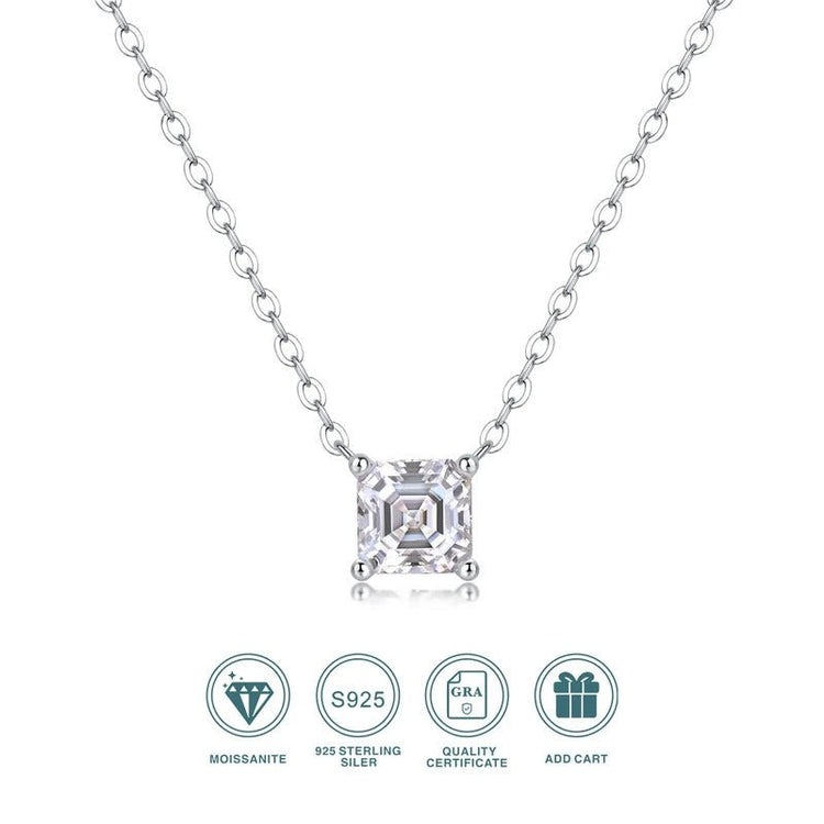 Moissanite Cross Chain Pendant Necklace | S925 Silver 18K Gold Plated | 5.5mm VVS1 D-Color | Hypoallergenic