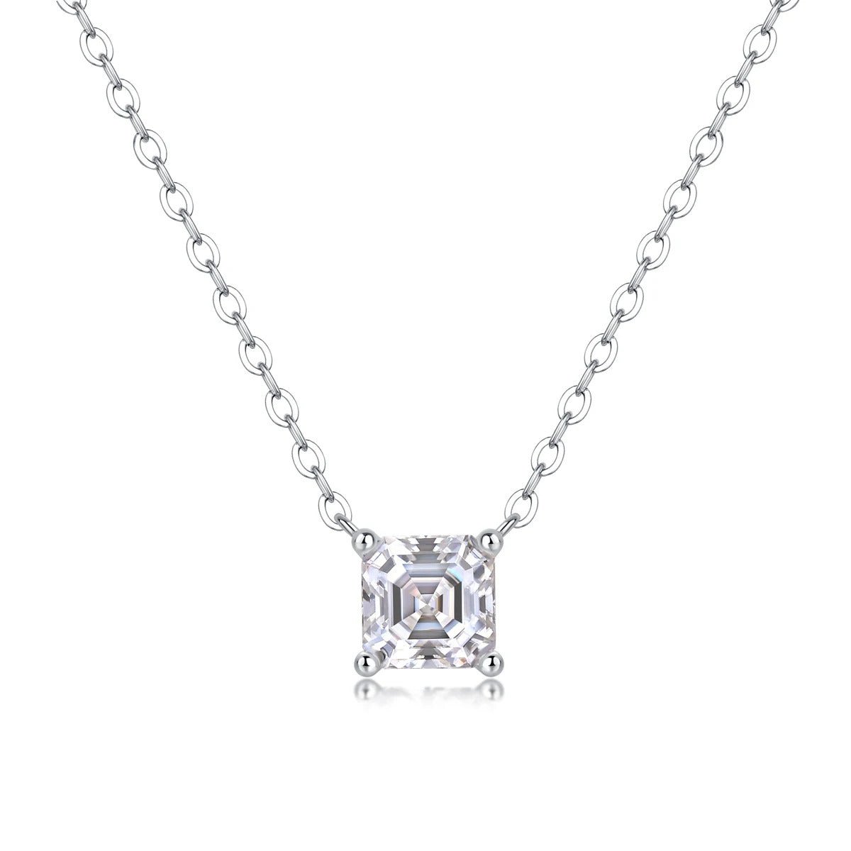 Moissanite Cross Chain Pendant Necklace | S925 Silver 18K Gold Plated | 5.5mm VVS1 D-Color | Hypoallergenic