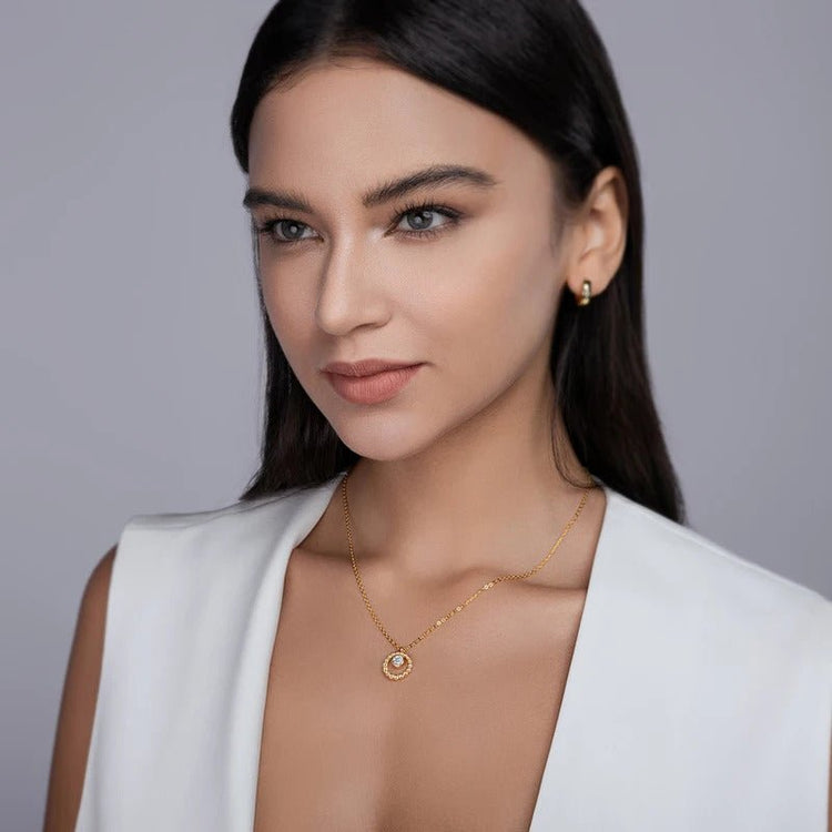 Moissanite Pendant Necklace | 925 Sterling Silver | VVS1 D Color 5.0mm | GRA Certified | Charmsolo