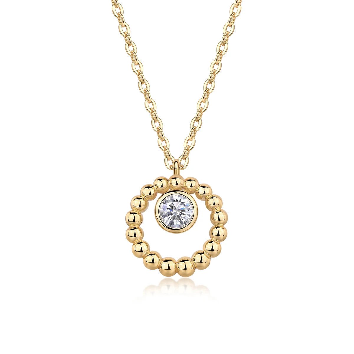 Moissanite Pendant Necklace | 925 Sterling Silver | VVS1 D Color 5.0mm | GRA Certified | Charmsolo
