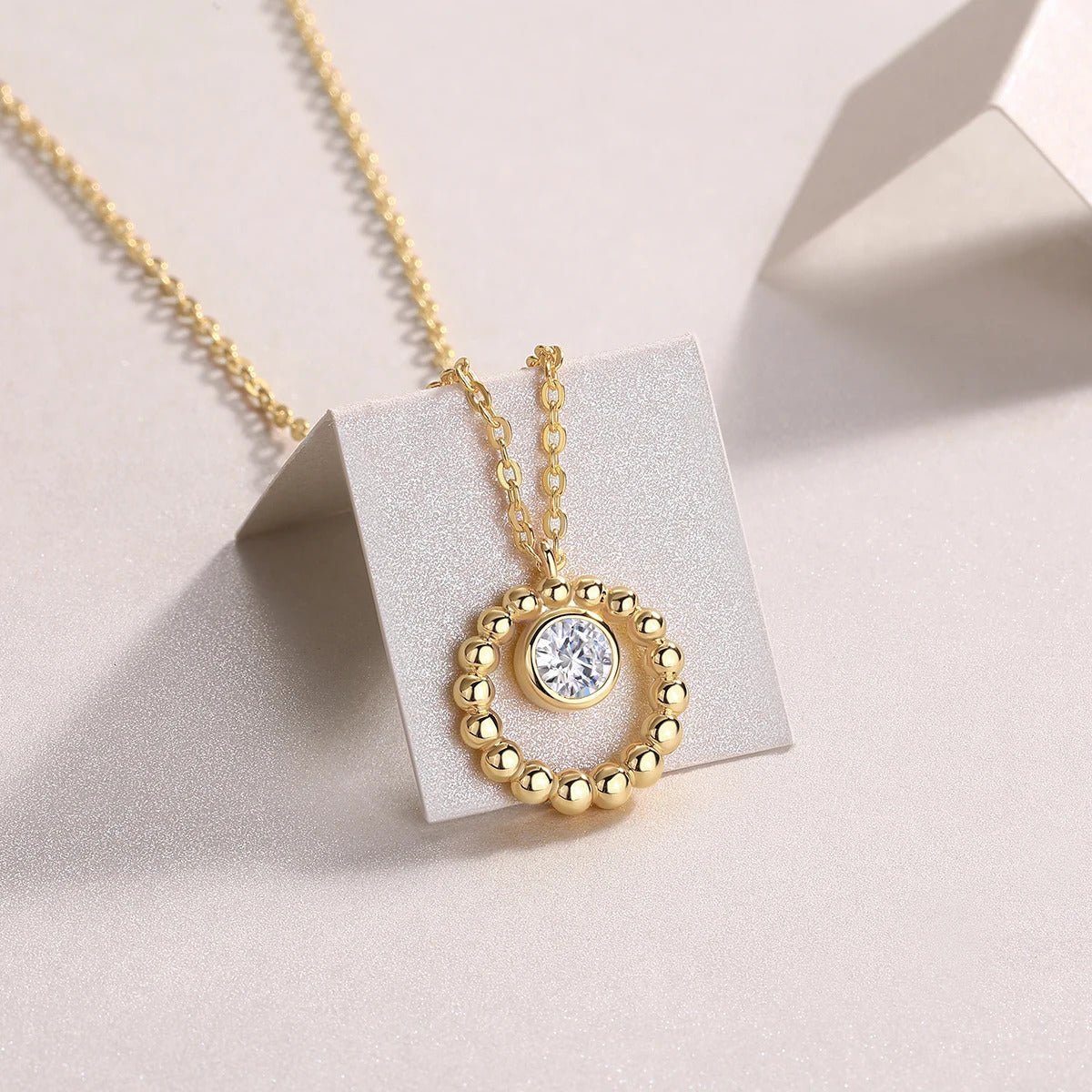 Moissanite Pendant Necklace | 925 Sterling Silver | VVS1 D Color 5.0mm | GRA Certified | Charmsolo